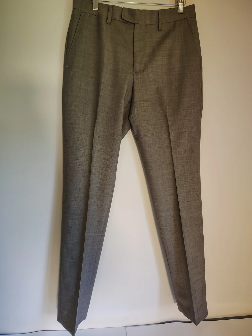 Banana Republic Marzotto Mills Wool Gray/Brownish Mens Slim Fit Pants 30x32